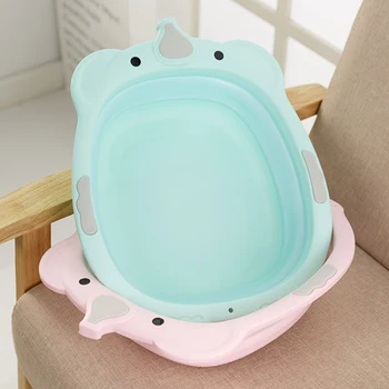 

Eco-friendly Non-Slip Newborn Foldable Bath Tub Baby Swim Tubs Bath Body Washing Portable Foldable Children Safe Kid Bathtub