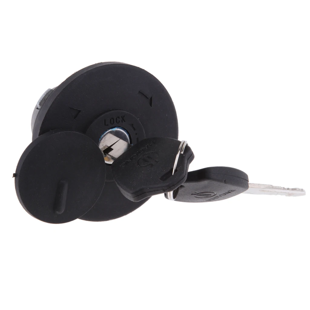 Black Motorbike Gas Cap Fuel Tank Cap with Keys for Roketa Cayman/V-moto Milano/Baja RT50