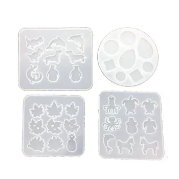 

4Pcs Animals Silicone Resin Molds Earrings Necklace Pendant Jewelry Making Tools T4MD