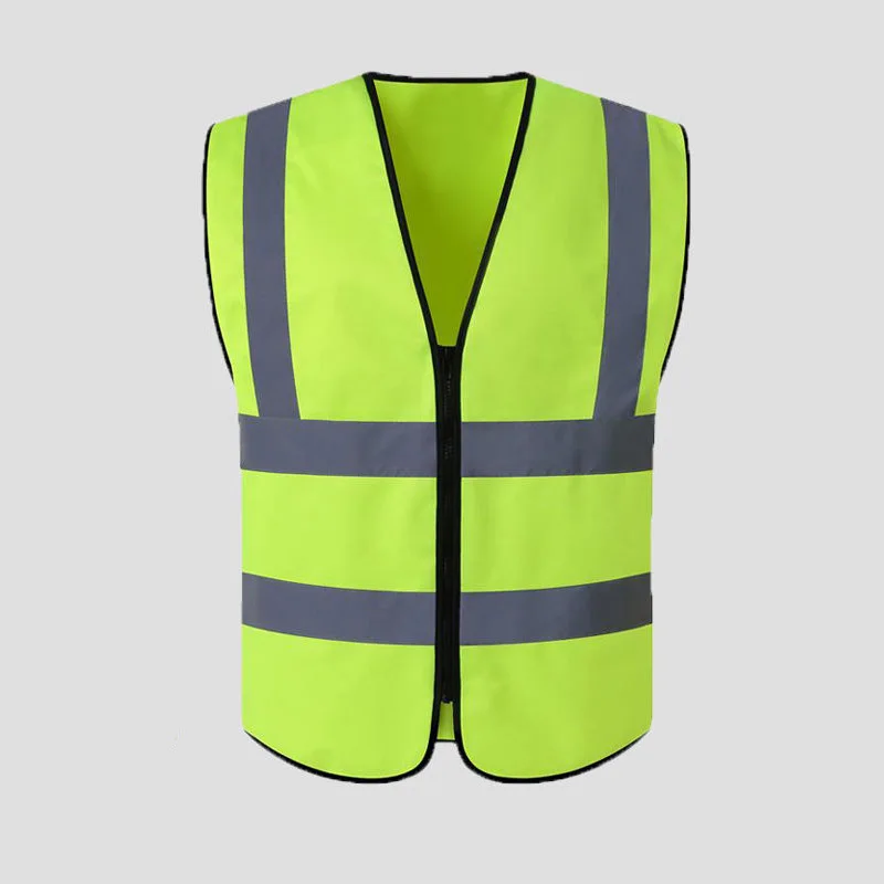 Safety Vest Customize Class 2 Visibility Reflective with Zipper Construction Security Climbing Traffic Engine Vests