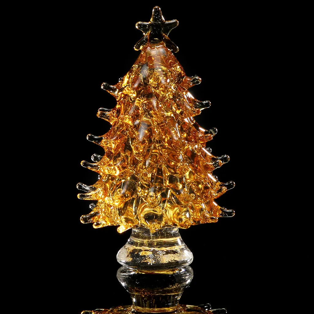 Хрустальное стекло Рождественская Декоративная елка, праздничные украшения для дома, вечерние украшения, рождественский подарок, рождественский Хрустальный елочный