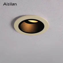 Aisilan высококлассный светодиодный светильник, встроенный светильник для гостиной, Точечный светильник, размер апертуры 7-8 см, 12 Вт, светильник для коридора отеля