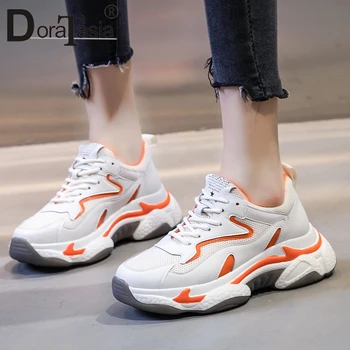 

DORATASIA Fresh Ladies Tennis Shoes Cool Brand Platform Sneakers Women Concise mixed-color Shoes Woman