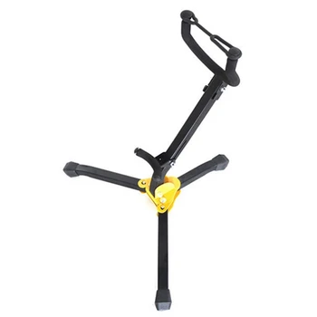

Foldable Sax Stand Support Adjustable Triple-Cornered Base Bracket Musical Instrument Holder