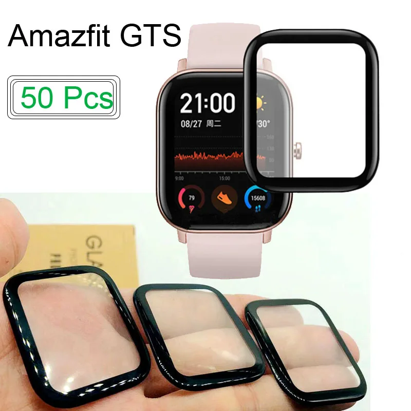 Для Xiaomi Amazfit GTS браслет пленка SmartWatch ЖК сенсорный экран 3D поверхность полный экран покрытие протектор 50 шт