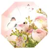 Зонт женский складной с розовыми розами и бабочками, ветрозащитный автоматический портативный дорожный зонт, подарок для женщин ► Фото 2/6