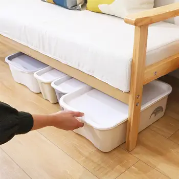 

Sundries Storage Case Organizer Container Clothes Toy Cosmetics Box Home Bedroom Gadget Holder with Lid (Random Color)
