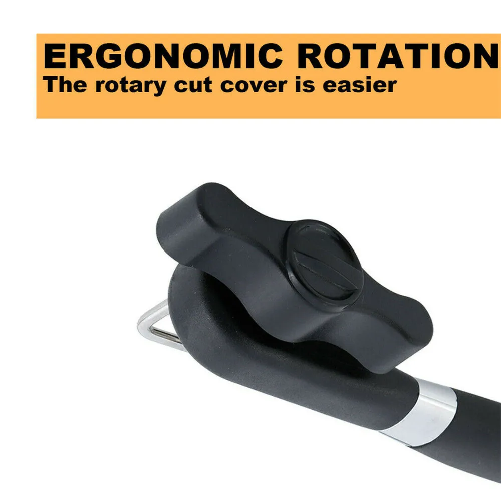 Manual Can Opener Tin Can Opener Safety Cut Lid Smooth Edge Side Stainless Steel