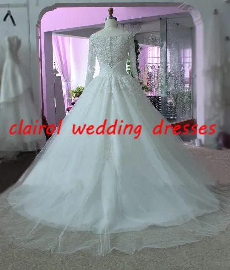 Casamento мусульманское Бисероплетение vestido de noiva новая мода длинный рукав романтическое свадебное платье бальные свадебные платья