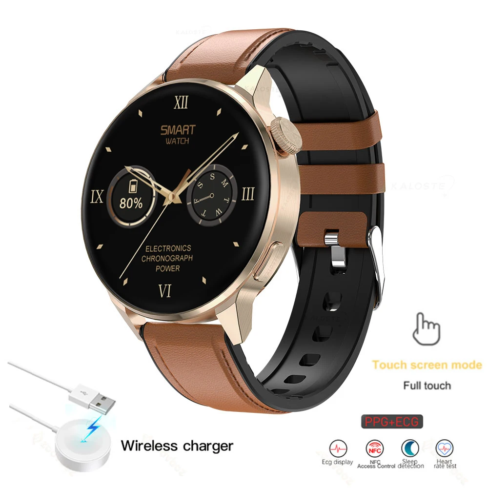 2022 NFC Smart Watch Men Bluetooth Call Sport GPS Track Watch Wireless Charging Custom Dial Heart Rate ECG Smartwatch For Xiaomi 