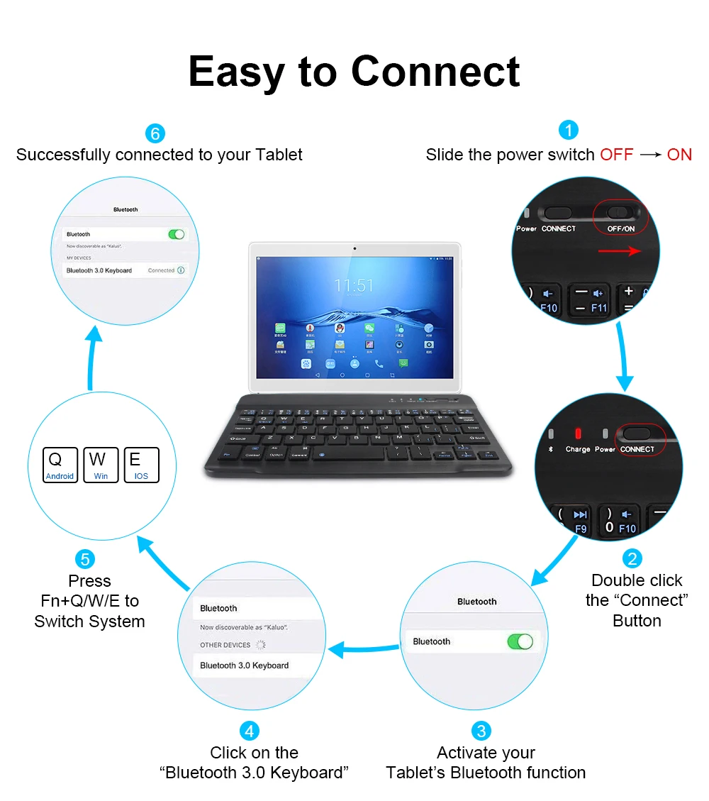 Мини Беспроводная Bluetooth клавиатура ультратонкий для ноутбука iPad Apple Mac планшет для телефона универсальная Поддержка IOS Android Windows