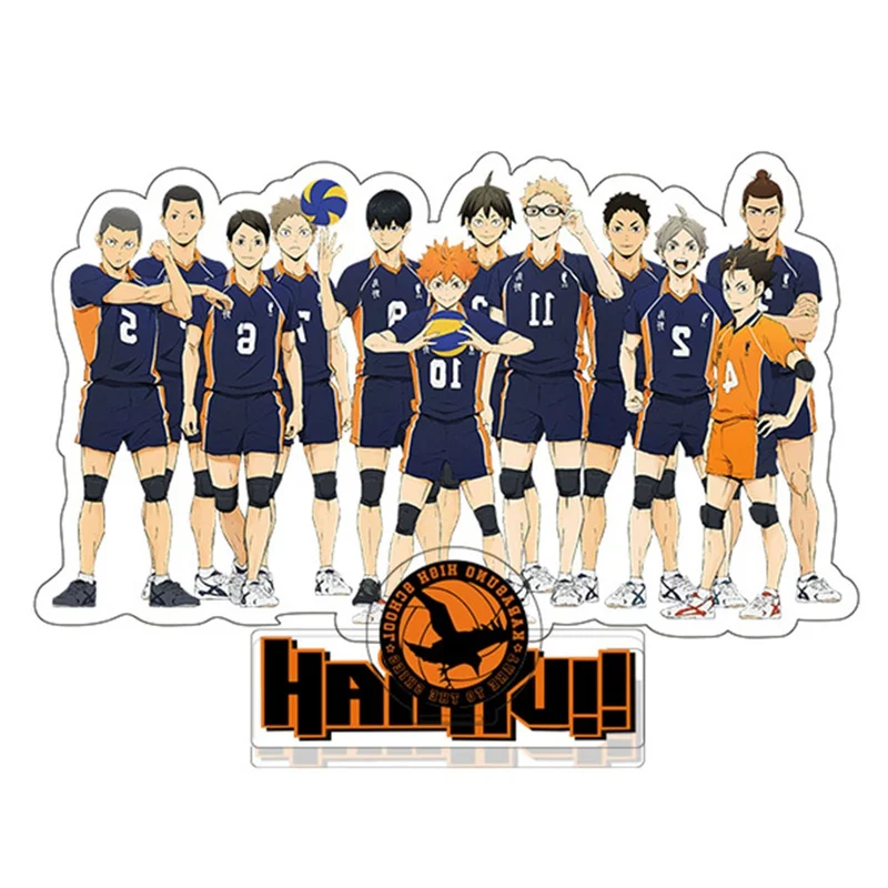 

Action Figures Anime Haikyuu Hinata Kageyama Tsukishima Sugawara Family Acrylic Figures Model Stand Toys Decor Gift