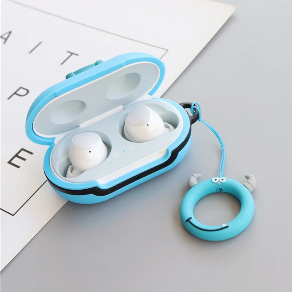 Милый силиконовый чехол для samsung Galaxy Buds чехол для зарядки Bluetooth наушники беспроводные наушники с кольцом на палец