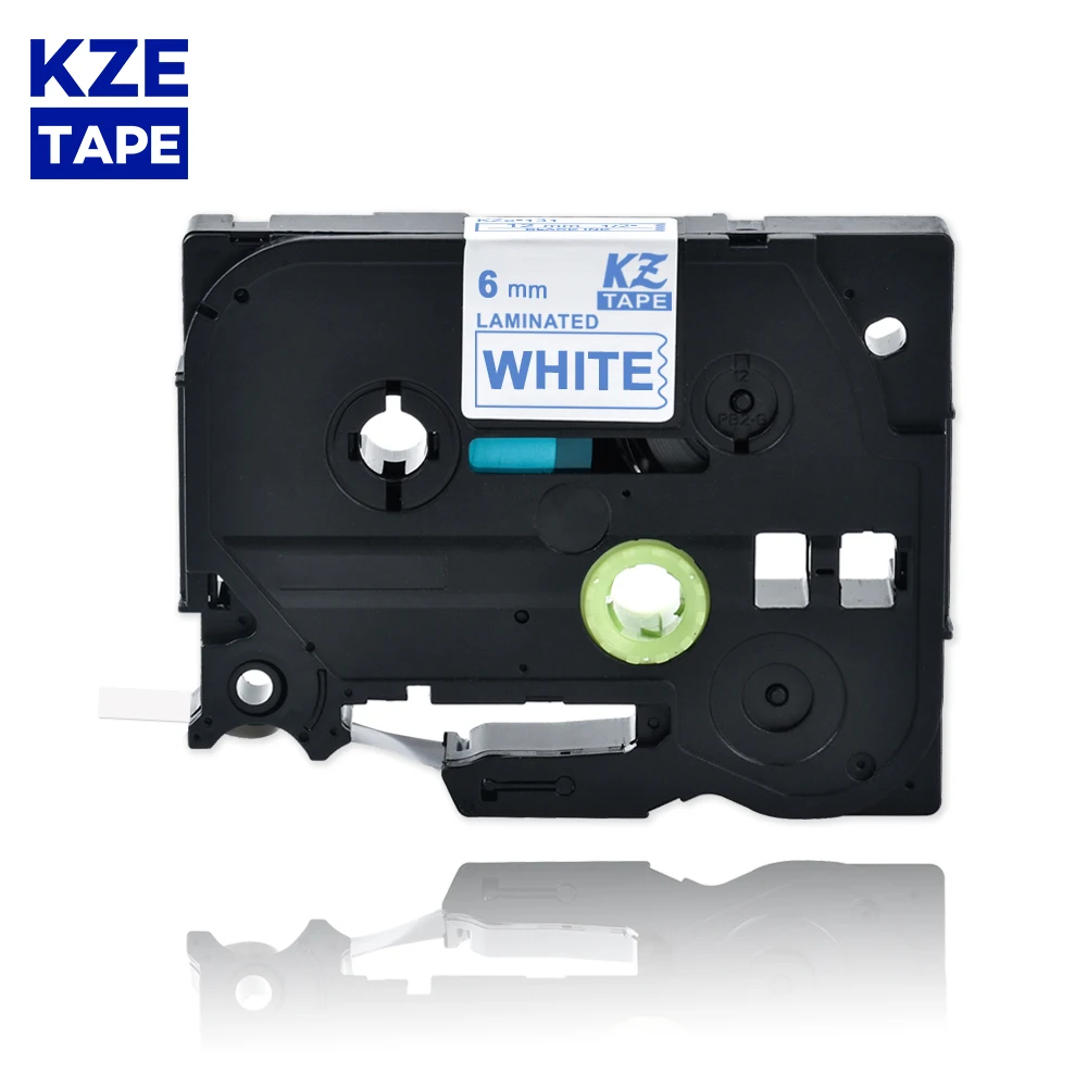 6 мм Tze213 синяя на белом зеркальном скотчем зеркальная лента tze 213 tze213 для P touch