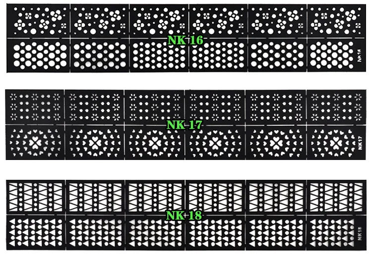 Крест-граница для нового стиля выдалбливают клейкой бумаги Маникюр спрей-печать Шаблон Выдалбливают DIY творческие цветочные наклейки Длинные