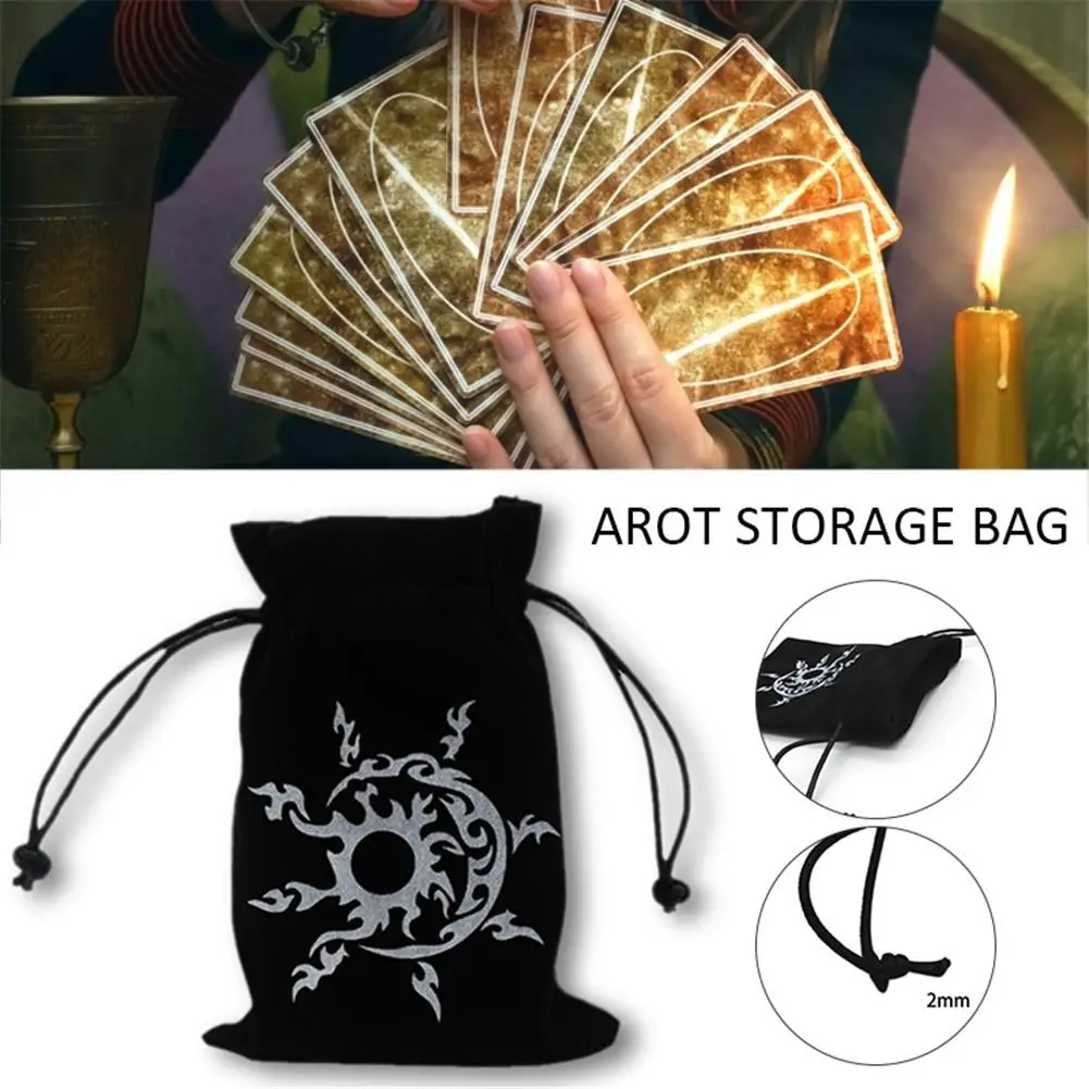 Tarot Cards Storage Bag High-grade Flannel Table Deck Board Games Cards Pouch Card Holder Container 13x18CM Game Entertainment