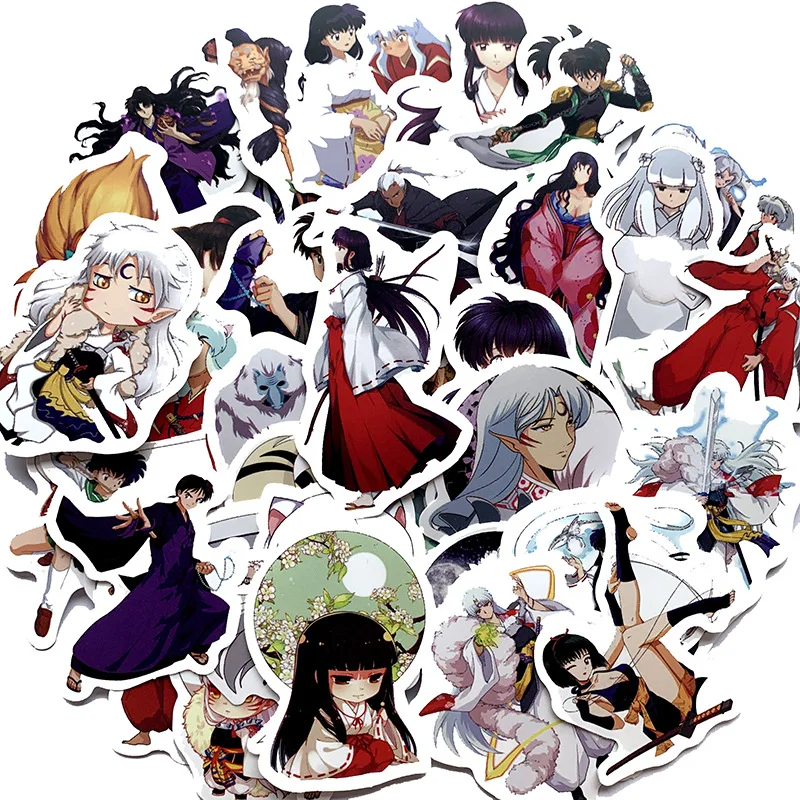 Anime Stickers Cartoon Stickers Car Sticker Decal 10/30/50PCS Japan Anime Inuyasha Cartoon Stickers Waterproof Decal