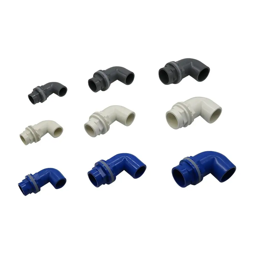 

PVC 20mm 25mm 32mm 90 Degree Thickened Elbow Connectors Fish Tank Outlet Aquarium Water Inlet Joint Drainage Connection Adapter