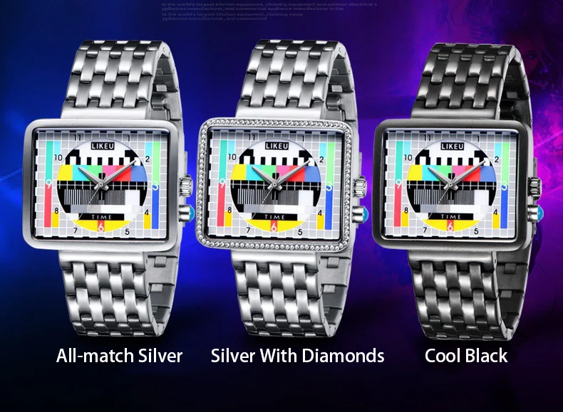 2021 new TV watch male and female luminous creative personality female watch student fashion electronic quartz watch