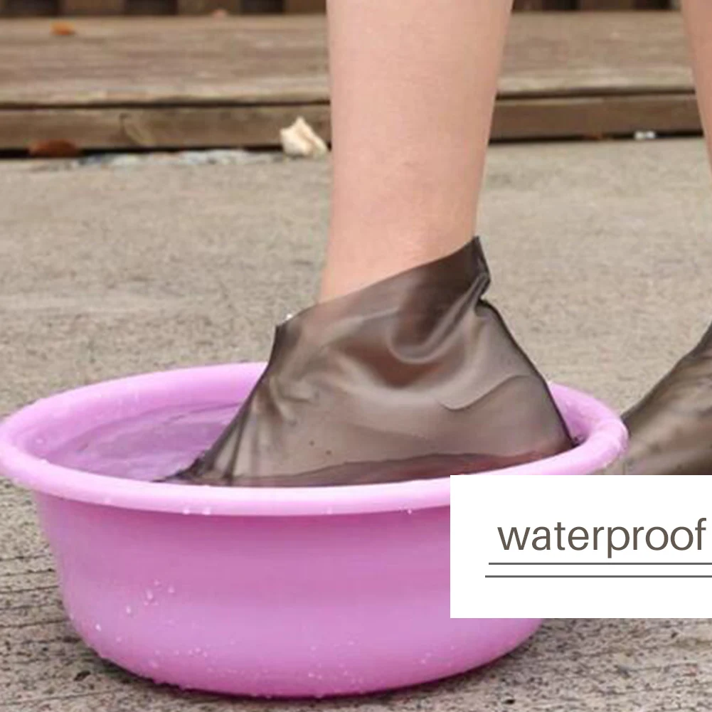Многоразовые водонепроницаемые непромокаемые чехлы для обуви силиконовые моющиеся износостойкие Чехлы для обуви резиновые сапоги для взрослых детей