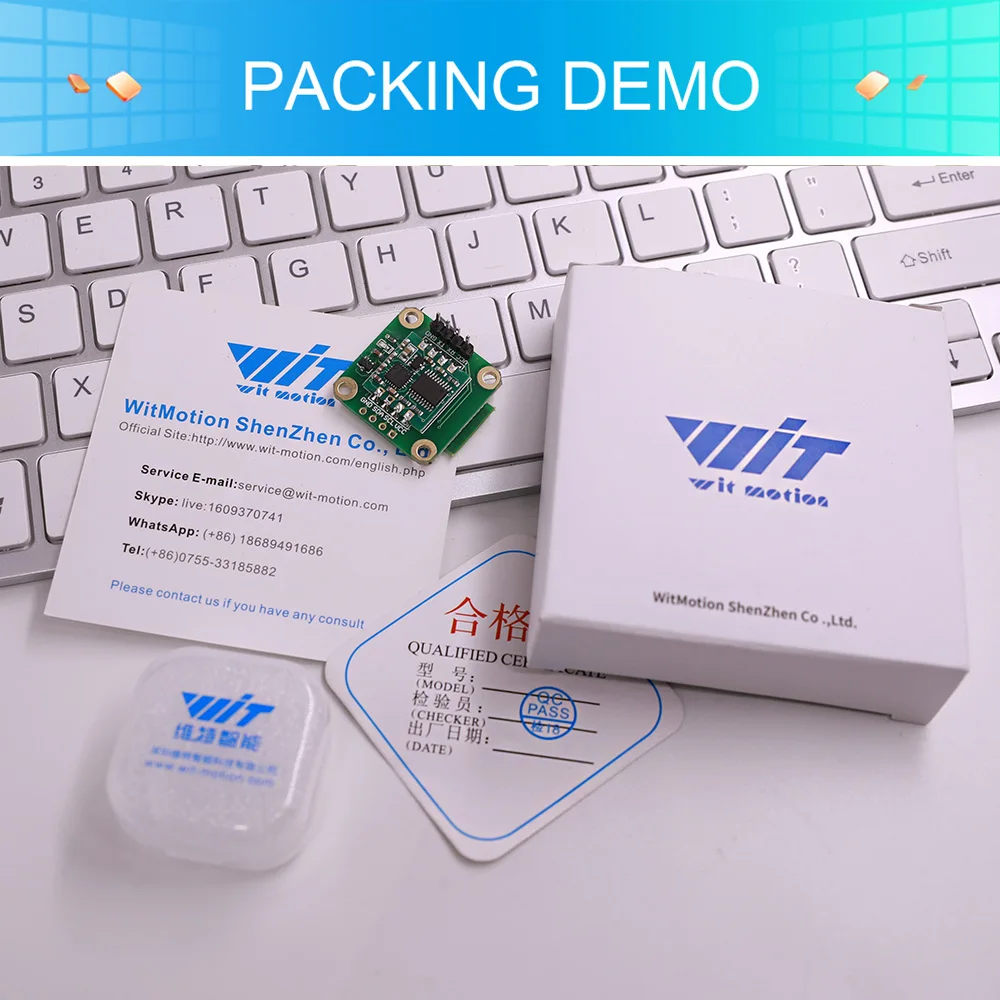 6 осевой датчик WitMotion Bluetooth 2 0 BWT61 Цифровой Инклинометр с углом наклона + ускорение