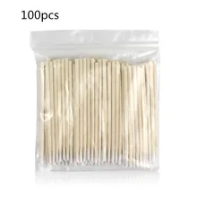 Rakado 100 шт./пакет древесины ватным тампоном, микро лезвия, для тату бровей, Красота макияж Цвет ноготь начисто палочки бутоном наконечником бумаги хлопка тампоны ватные палочки