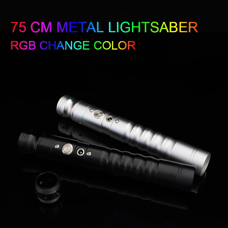 Световой меч Звездные войны 75 см высокое качество Rgb металлическая ручка 7 цветов