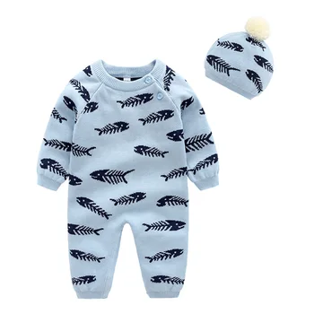 

Baby Rompers Winter Thick Warm Knitted Infant Boys Girls Jumpsuits Playsuits Long Sleeve Rabbit Toddler Kids Overalls One Pieces