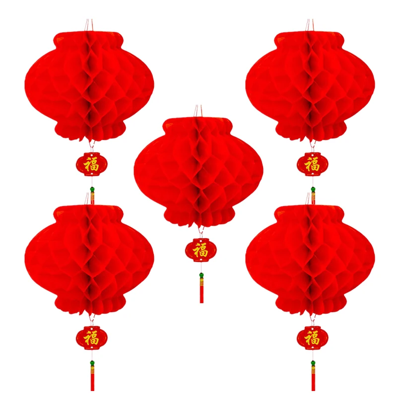 1 шт. 12,5 см-55 см Традиционный китайский красный бумажный фонарик для Новогоднее украшение повесить водонепроницаемый фестиваль фонарь s