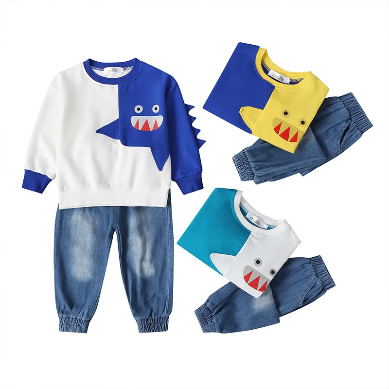 Baby Sets Long Sleeve Children's Jeans Top Children's Clothing Spring and Autumn