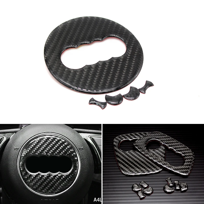 Автостайлинг из натурального углеродного волокна Панель рулевого колеса с