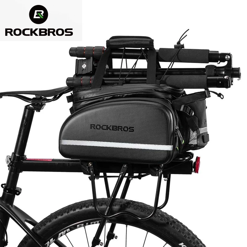 ROCKBROS Cycling Rear Tank Bag Motorcycle Saddle Pannier Luggage Shoulder Bag US