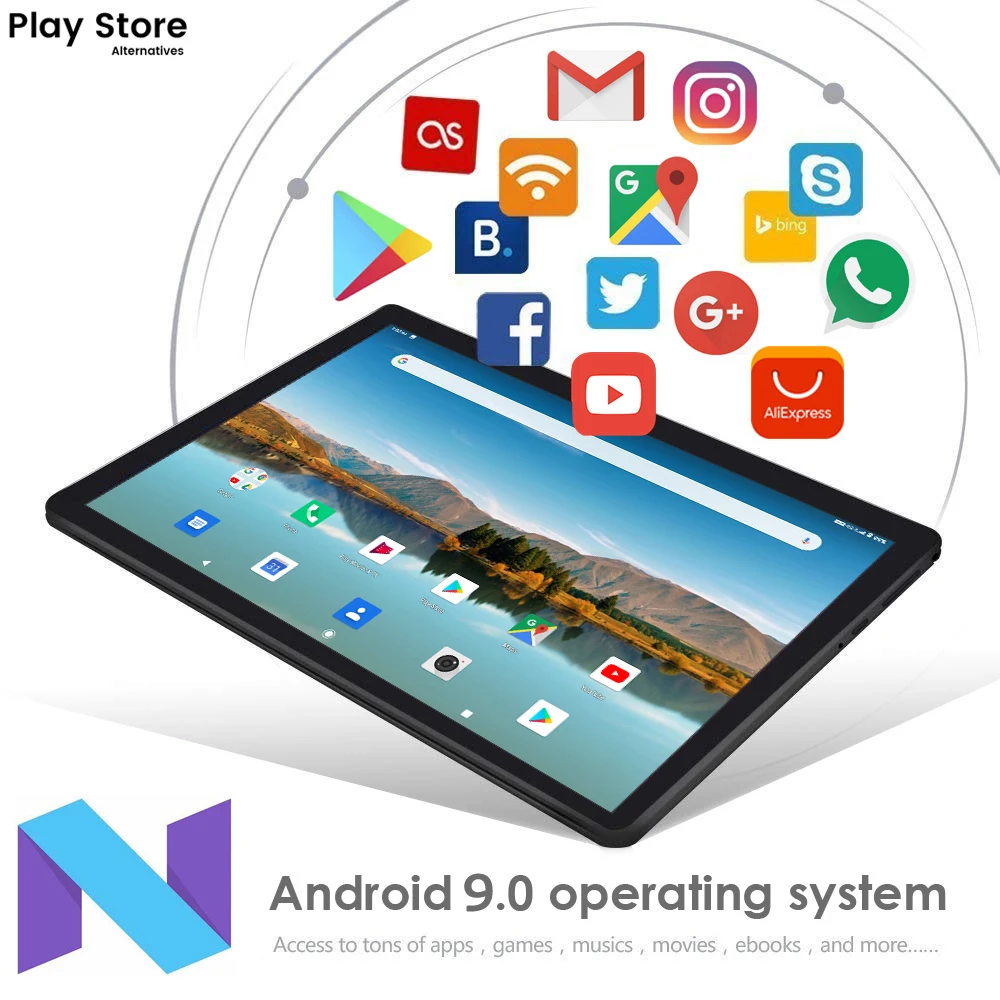 US $101.69 101 Inch 4g Network Phone Call Tablet Android 90 Tablets Octa Core Ips 1280×800 2gb Ram32gb Rom Sc9863a Gps