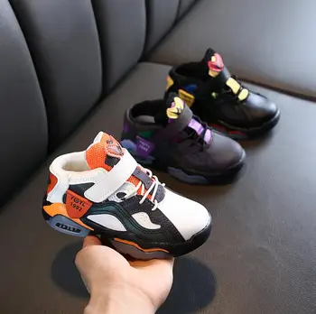 

Autumn Boys Sport Shoes Child Basketball Shoes Leather Fashion Running Toddler Shoes Kids Outdoor Ankle Boots Sneaker