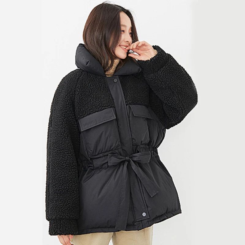 

Women Winter Down Jacket 2019 Korean Style Winter Jacket Women Stand Collar Solid Female White Duck Down Collar Short Parka