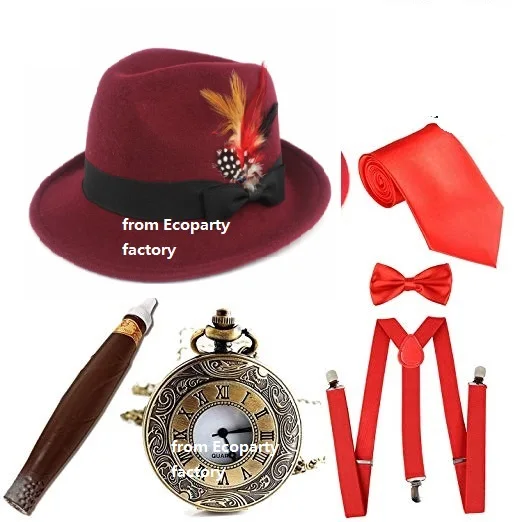 Лучший продавец Мужские взрослые Гангстер Peaky cap bliners 20s мужские модные аксессуары для платьев - Цвет: Красный