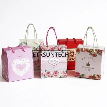 

200pcs Wedding Candy Bag Tote Bag Gift Box Package Wedding Favor Gift Boxes Thank You Gift Party Favor Bags