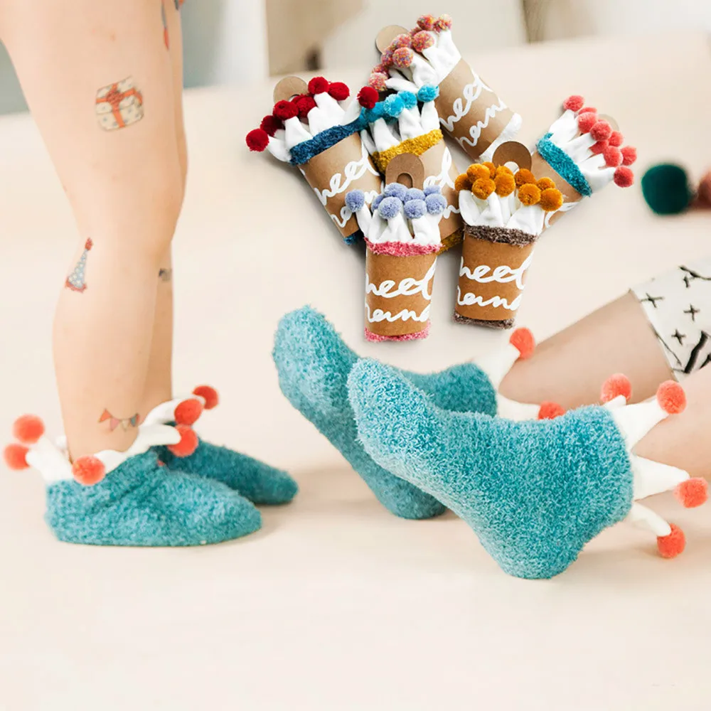 

Infant Toddler Baby socks boys Girls Kids color Coral Velet princess Socks Unisex sleep warm shocks Christmas Xmas Gift Present