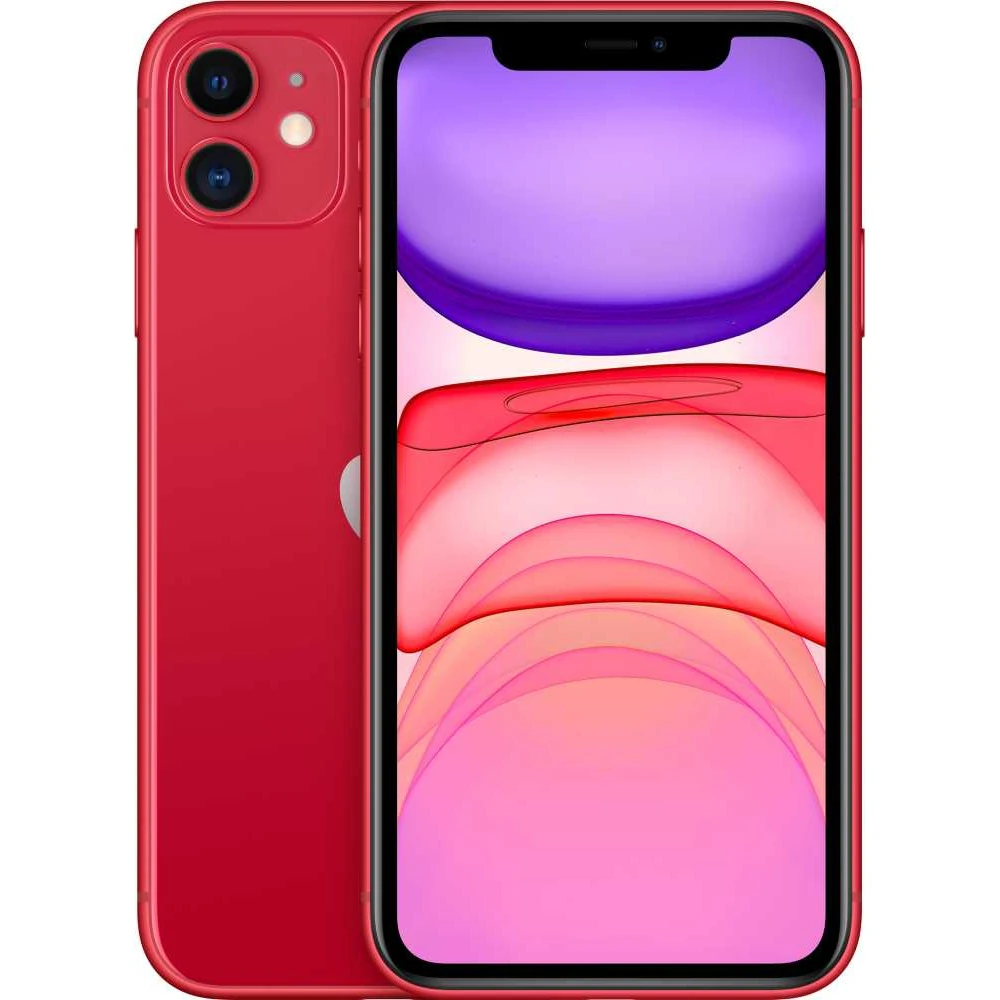 Smartphone Apple iPhone 11 MWM32RU/A 128 GB red 3G 4G 1Sim 6." IPS 828X1792 iOS 13 12Mpix 802.11ax