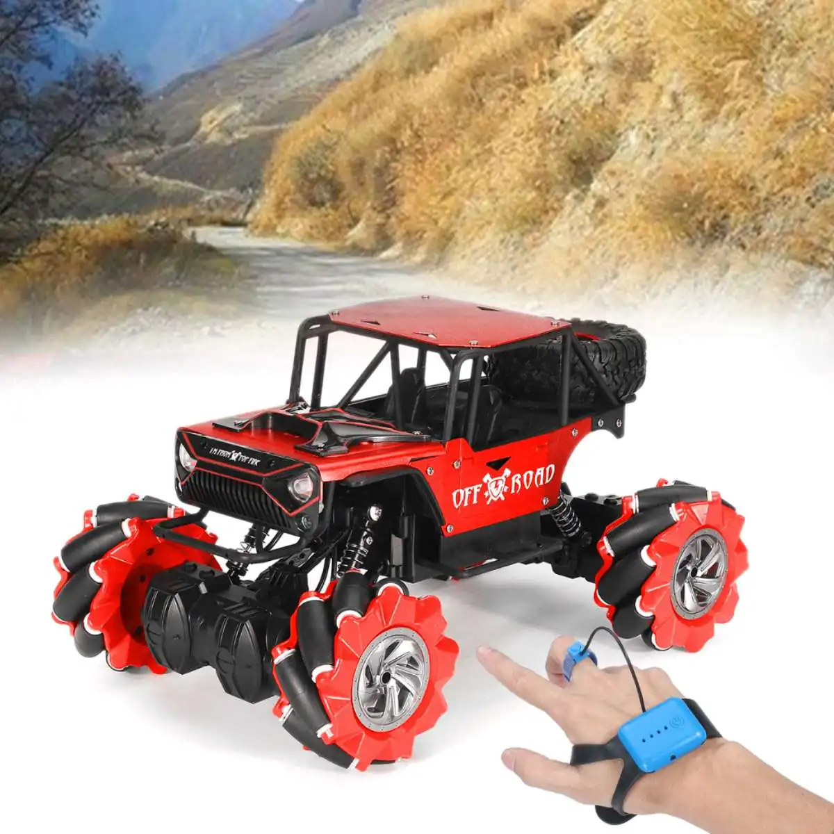 

Gesture Induction Remote Control Stunt Car Twisting Off-Road Vehicle Light Music Drift Dancing Side Driving RC Toy Gift for Kids