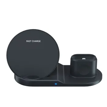 

3 In 1 Qi Fast Wireless Charger Stand For iPhone 8 X Plus For Apple Watch Charging Dock Station For Airpods Pro