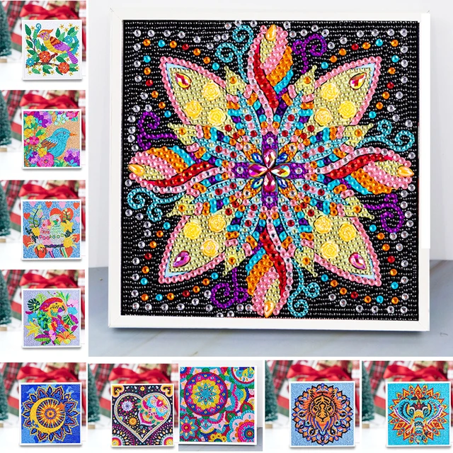 Diamond Painting Kits for Adults, Mandala DIY 5D Diamond Art Kits for Kids  Diamond Dots for Adults Clearance Full Drill Crystal Craft Kits for Home