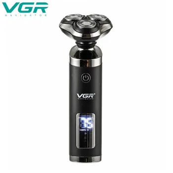 

VGR Electric Shaver USB Shaver Three-in-one Multi-function Beard Knife Rechargeable LCD Digital Display Washing