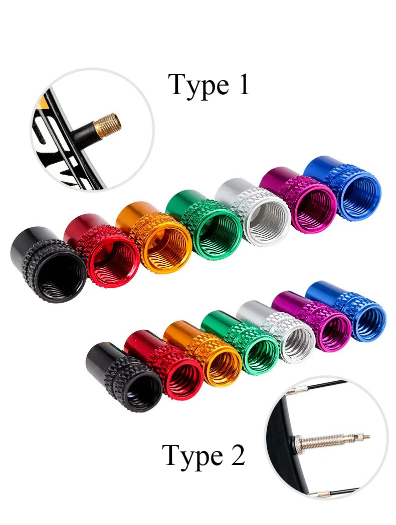 Bicycle Tire Valve Cap 2Pcs Schrader/Presta Valve Cap With Vacuum Law Mouth Nut Cycling Accessories
