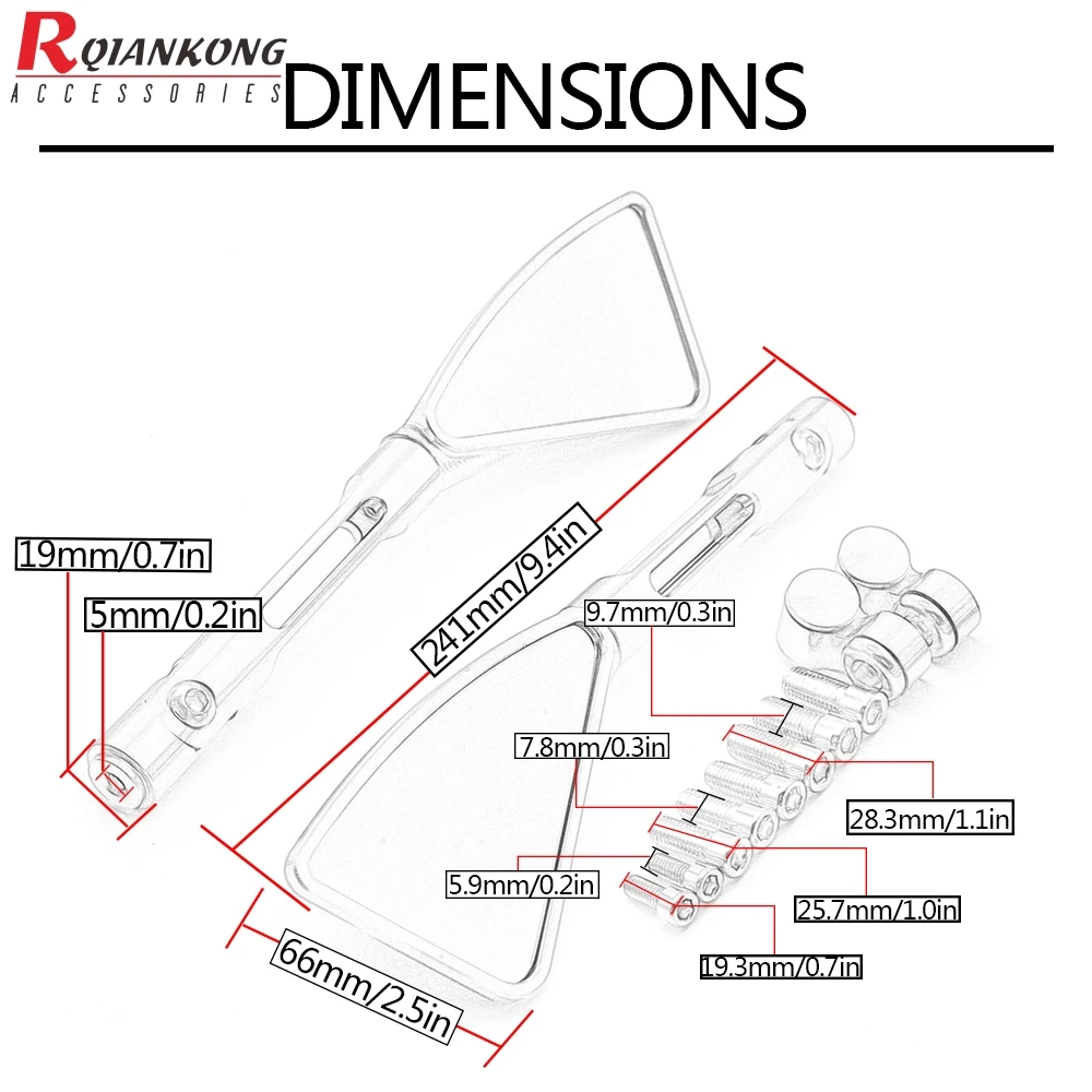 Универсальный мотоцикл зеркало заднего вида мотоцикл боковые зеркала ЧПУ Aluninum для YAMAHA r6 r3 mt07 fz6 r1 xj6 fz1 fz6 MT 09 nmax 155