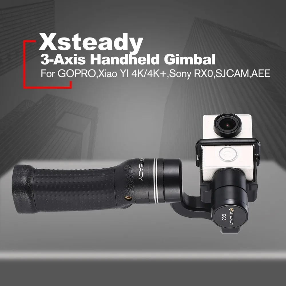  Xsteady Smartphone Selfie Brushless Stabilizer GG3 Handheld 3-Axis Gimbal Suit for GOPROXiao YI 4K/