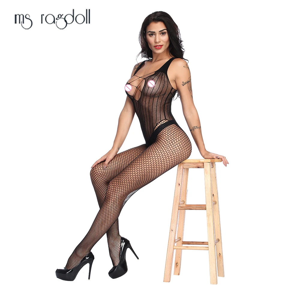 MS ragdoll, сексуальное женское белье, боди, эротическое белье, открытая промежность, эластичная сетка, чулки для тела, горячее порно Нижнее белье