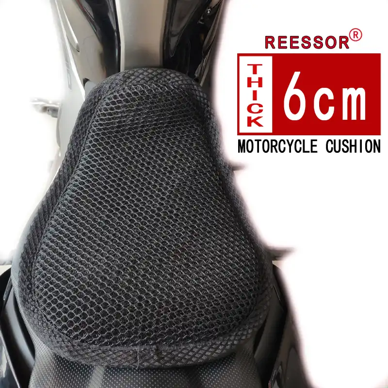 バイクシートクッション夏換気 6 センチメートル厚手のネット快適な長旅 クルーザー旅行バイククッション Aliexpress