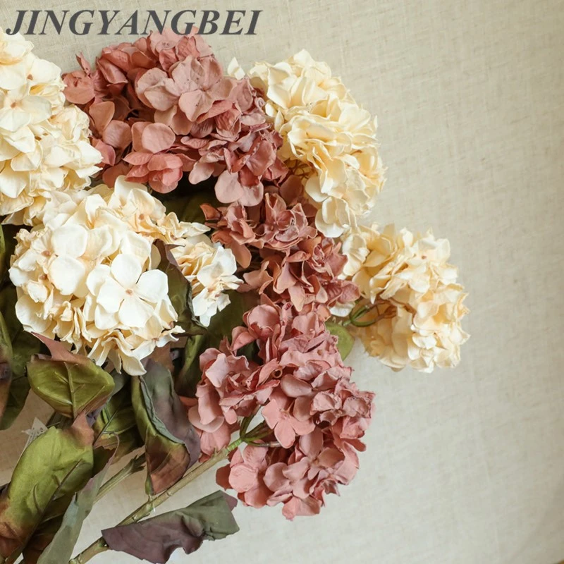 72cm Autumn Hydrangea Withered Artificial Dried Flowers Home Wedding Party Decoration Fake Silk Flores Holding Wall Flower Artificial Dried Flowers Aliexpress