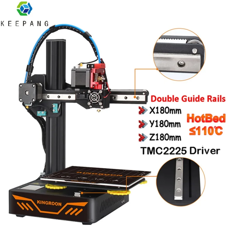 Upgraded 3D Printer KP3S Impressora 3d High Precision Touch Screen 3D Printer Resume Power Failure Printing With TMC2225 Driver